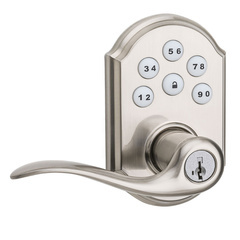 KwikSet SmartCode Wireless Keypad Leverlock - Satin Nickel